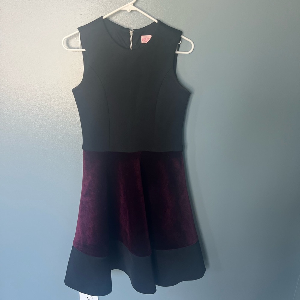 Zoe Ltd Black and Burgundy Kids Formal Dress